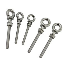 HX Long Shoulder Lifting Eye Bolt 316 Stainless Steel With Nut M6 M8 M10 For Wire Rope Lifting