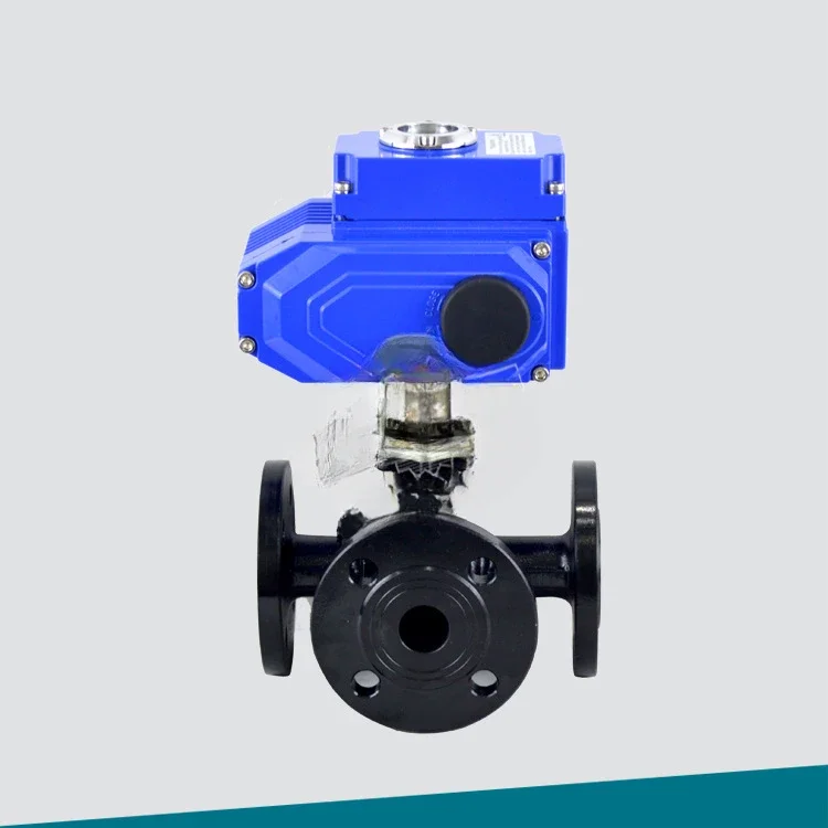 Square three-way ball valve Sanitary all-inclusive clamp connection three-way two-seal electric control valve Explosion-proof