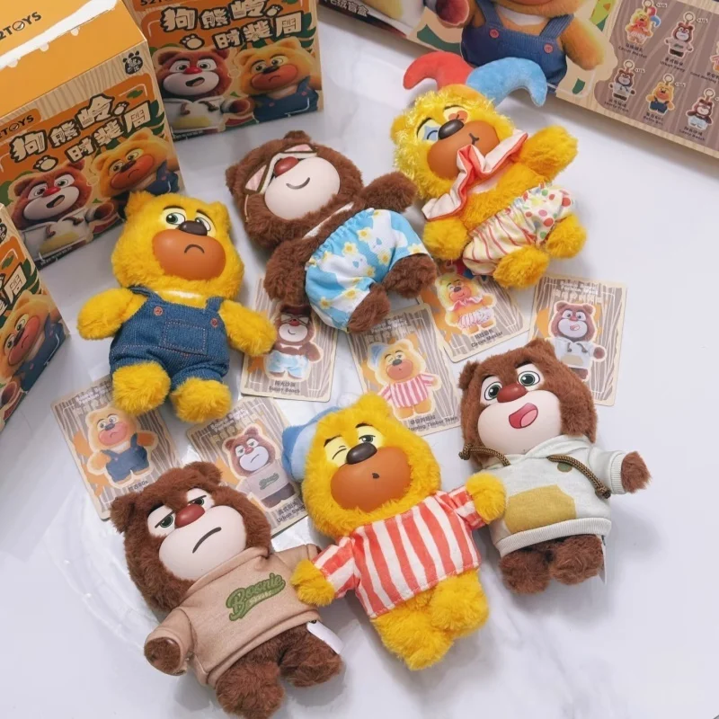 52TOYS Boonie Bears Blind Box Gou Xiong Ling Fashion Week Plush Keychain Figures Xiong Da Xiong Er Collectible Toy Periphery