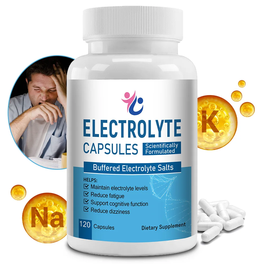 

Electrolyte Capsules, 500 Mg Sodium, 100 Mg Potassium, To Help Maintain Electrolyte Levels and Support Cognitive Function
