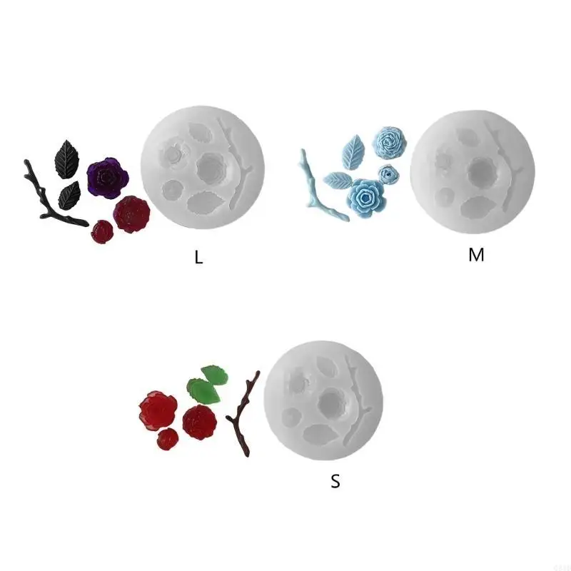 Rose Flower Ornament Silicone Gypsum Molds for Home Decoration Jewelry Tool
