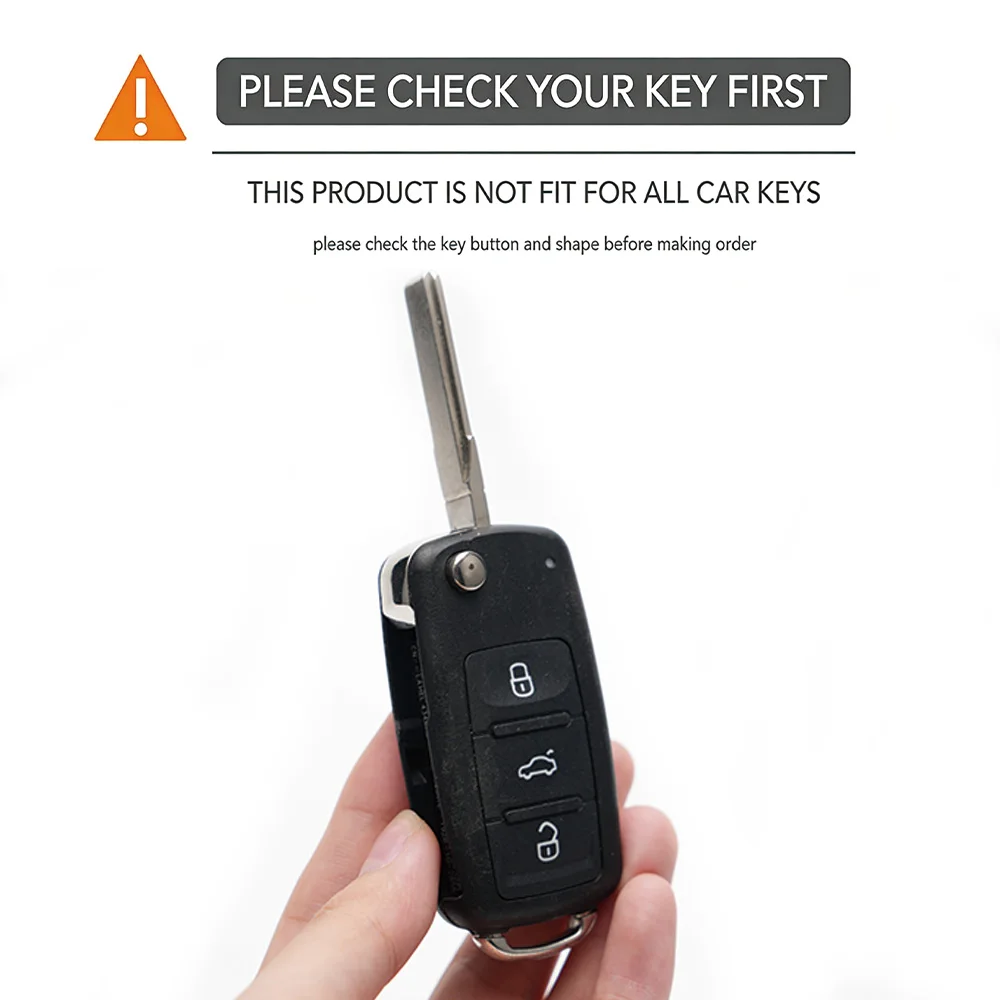 3 Button Car Remote Flip Key Fob Case Holder For Volkswagen Golf MK6 Polo Beetle Tiguan Touran Passat Caddy Jetta Eos Skoda Seat