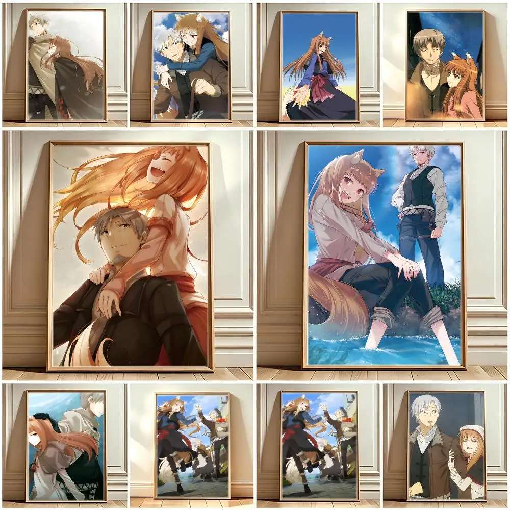 Japanese Anime S-Spice and Wolf Poster Print Painting Home Decor for Bedroom Living Room Hallway