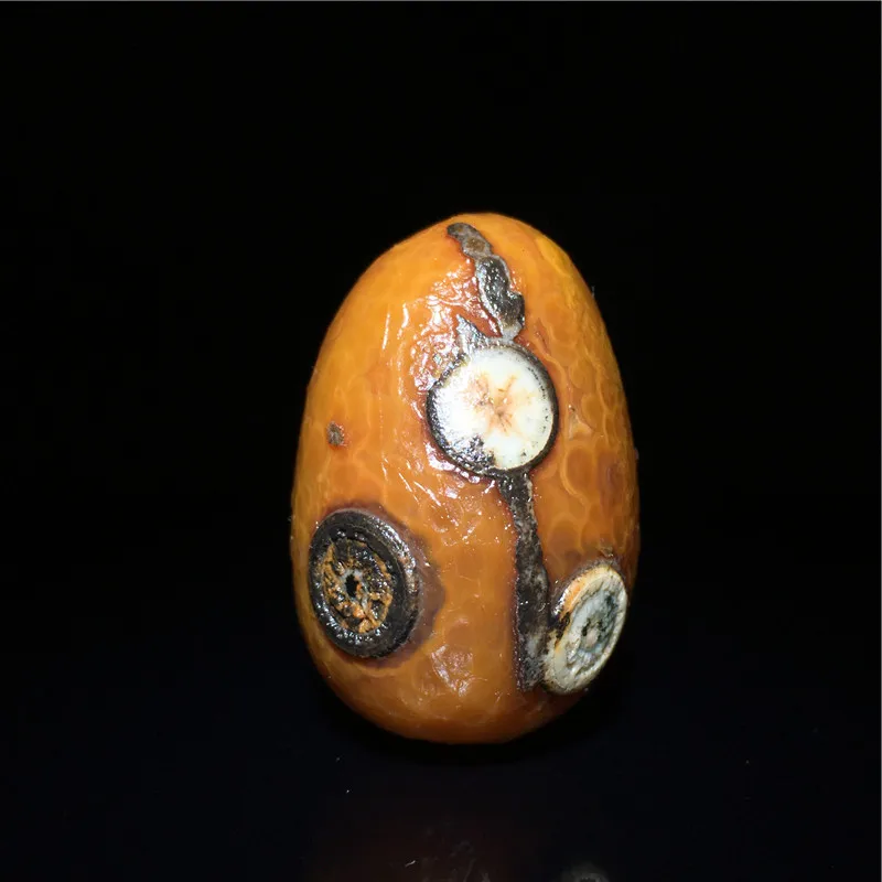 

Beautiful Energy Stone Natural Crystal Symbiosis Warring States Red Agate Bracelet Round Jujube Charms Bead Royal Aristocratic
