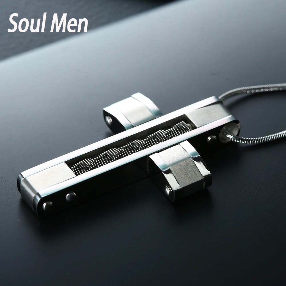 Fashion Vintage Stainless Steel Cross Drop Long Chain Necklace For Men  Women Personality Party Hip Hop Punk streetwear Jewelery