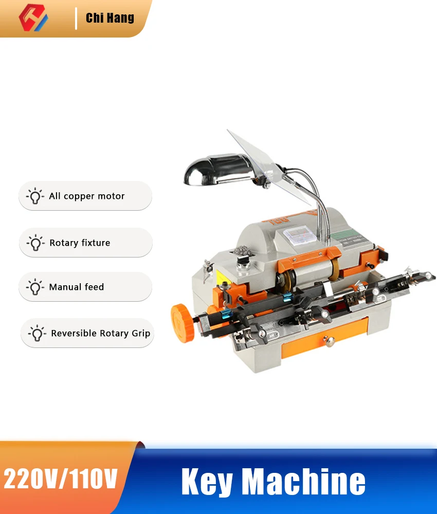 

220V/110V Double-headed Key Machine Precise Key Duplicating Machine Manual Double-knife Horizontal Key Machine TH-001