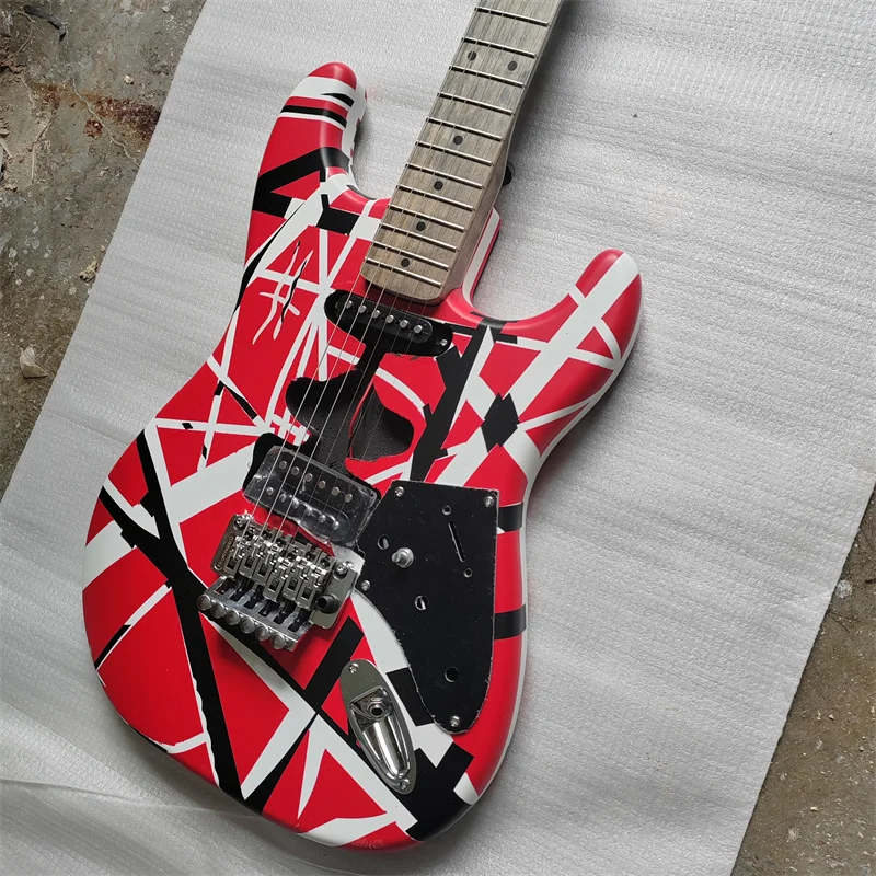 Van Halen-Taped Vibrato 6-String Electric Guitar, Done Old, Matte Paint Free Delivery