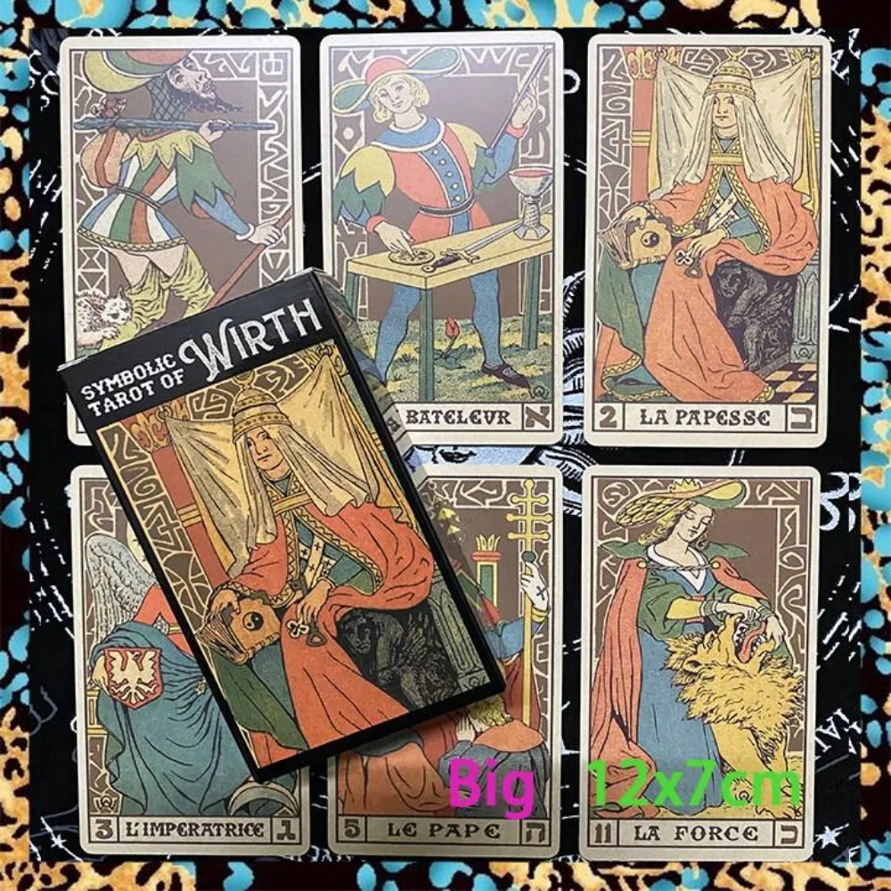 Symbolic Tarot of Wirth | Card with Paper Guide Book | 78 Sheets Tarot Cards and Guidebook 11*6.5cm