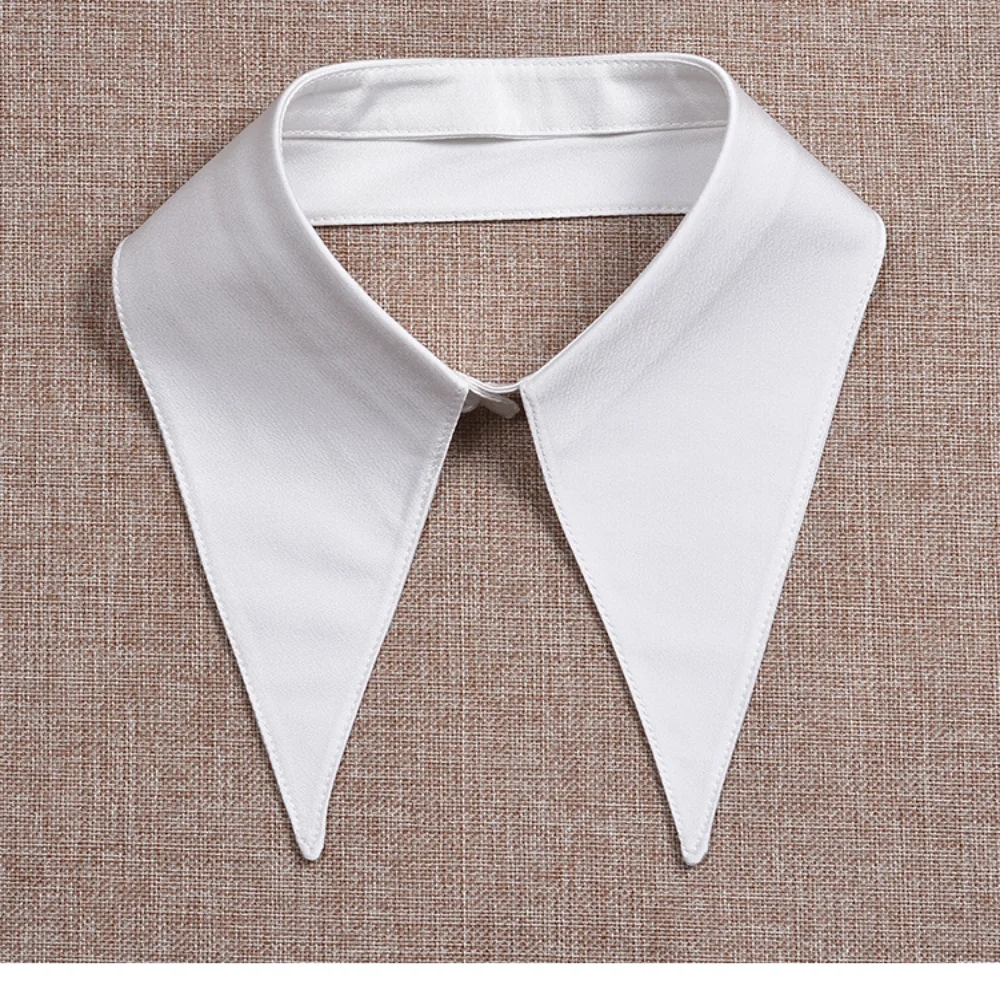 قميص كلاسيكي كبير مدبب بياقة وهمية للسيدات، قميص أنيق قابل للفصل وقابل للتعديل، بلوزة ملابس متعددة الاستخدامات، ياقة كاذبة #3