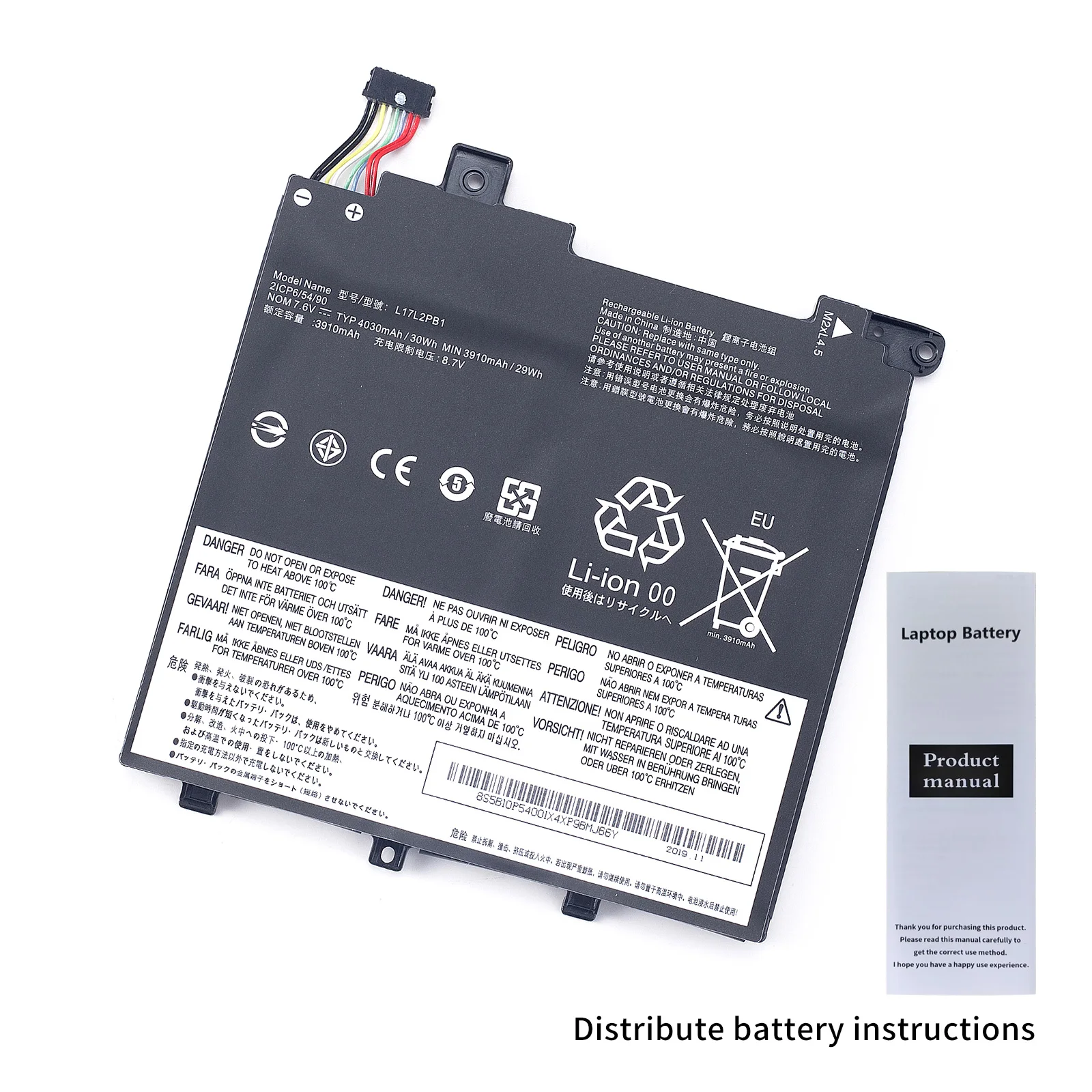 L17C2PB2 Laptop Battery For Lenovo V330-14IKB 14ARR V130-14IGM 14IKB L17L2PB1 L17L2PB2 L17M2PB1 L17C2PB1 L17C2PB2