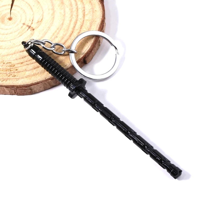 Black Widow Weapon Stick Keychain Alloy Metal Pendant Key Chain for Women Men Cosplay Jewelry Gift