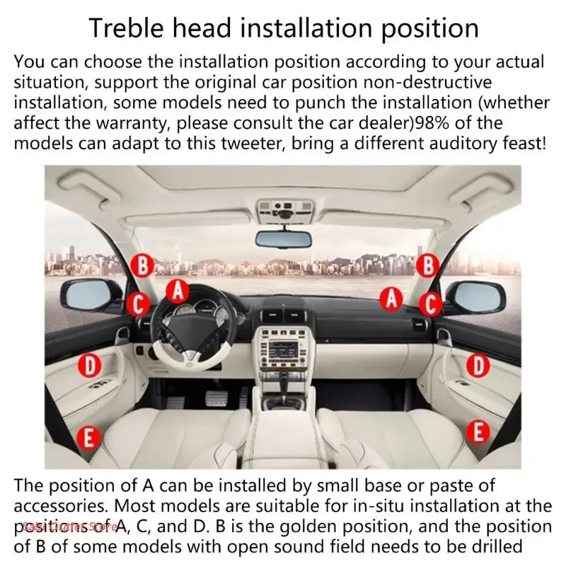 زوج واحد من مكبرات الصوت للسيارة بقدرة 120 وات، نظام السيارة، مكبر صوت عالي الصوت