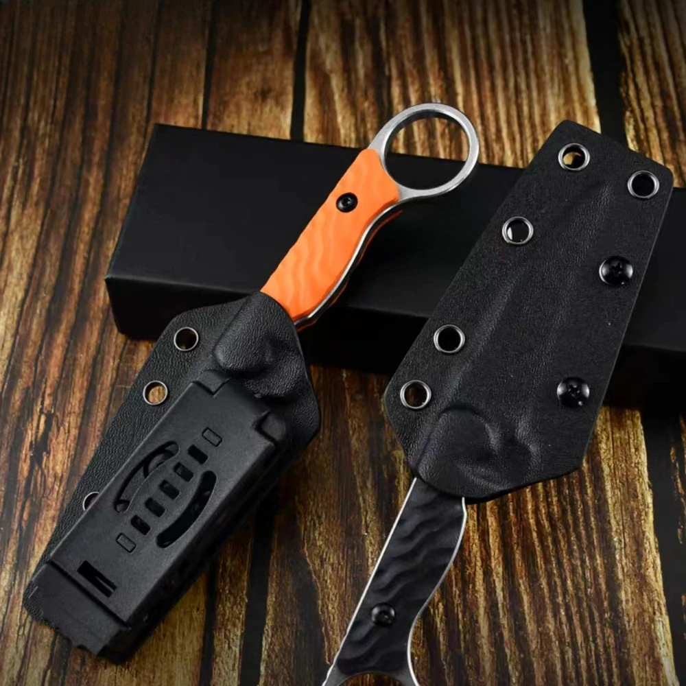 Practical Tactical 440c Steel Blade G10 Handle TOOR Fixed Blade Knife EDC Hunting Camping Multi-fuctional Knives with K Sheath