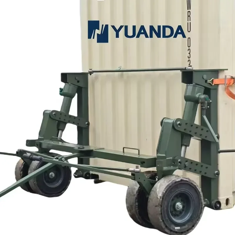 16 Inches Heavy-Duty Solid Rubber Dual Wheels Caster All Terrain Container Caster Wheel for Off-Road Shipping Container