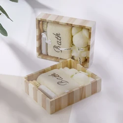 Ensemble d'accessoires de bain en pierre ponce, coffret de mode promotionnel, cadeau de bain spa, luxe, multifonction