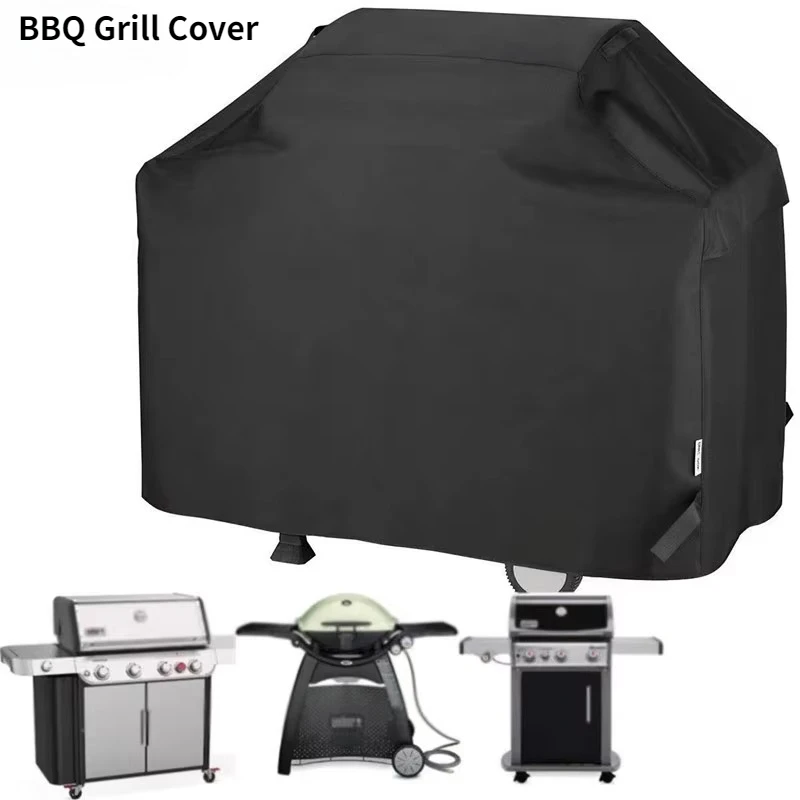 Barbecue Gas Cover Outdoor Barbecue Cover for Various Types of Barbecue Grills 420D Oxford Fabric Waterproof Sun Protection