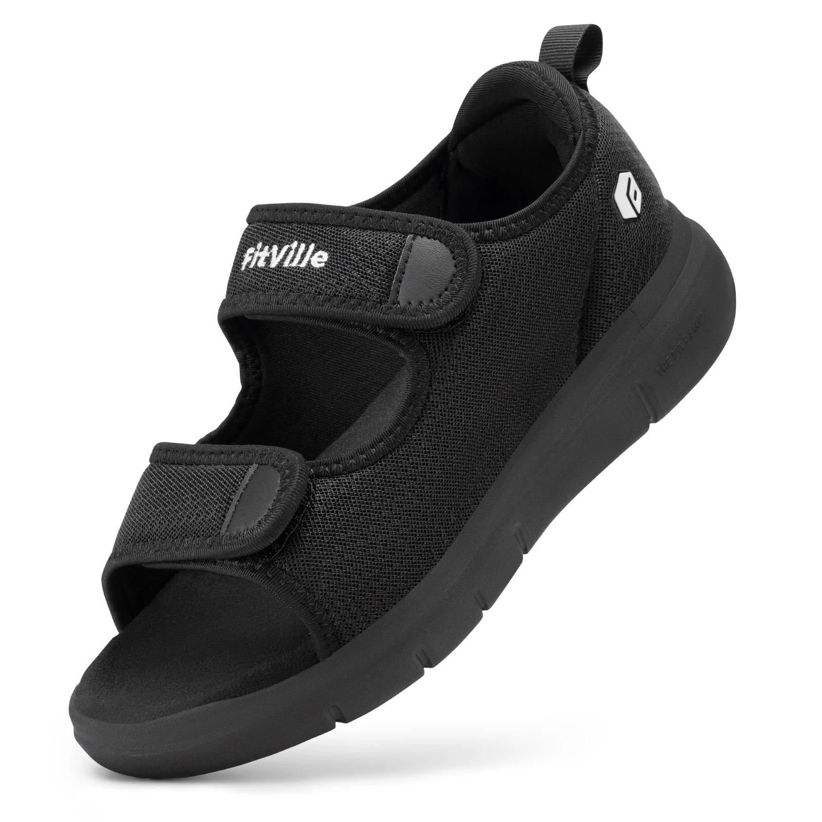 FitVille – sandales élargies pour hommes, chaussures décontractées pour personnes âgées, respirantes et légères pour la fasciite plantaire, soutien de la voûte plantaire, soulagement de la douleur