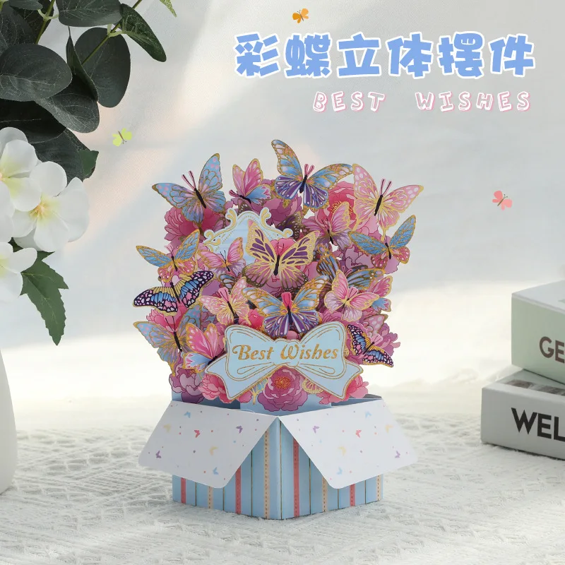 

3pcs 3D Pop-Up Birthday Card Cartoon Theme Greeting Card Unique Fun Birthday Gift Festive Supplies Birthday Party Decoration