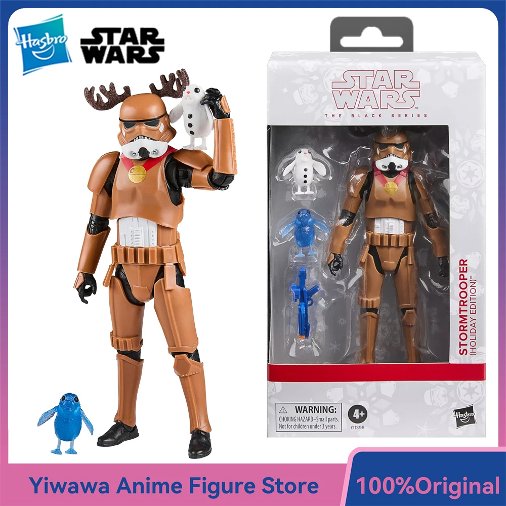 

Original NEW Hasbro STAR WARS The Black Series Stormtrooper (Christmas Edition) 15cm Action Movie Figure Model Gift Toys
