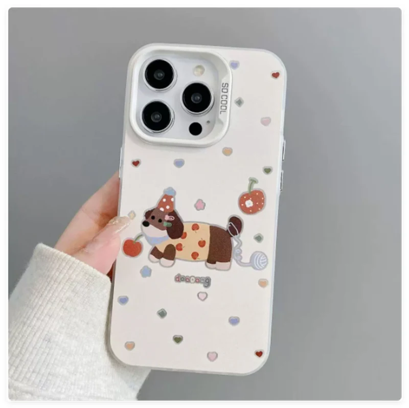 

Dachshund Cute Dog Phone Case For Apple iPhone 17 Pro Max Case For iPhone 17e 16 15 14 16e Spraying Hard чехол Funda Back Cover