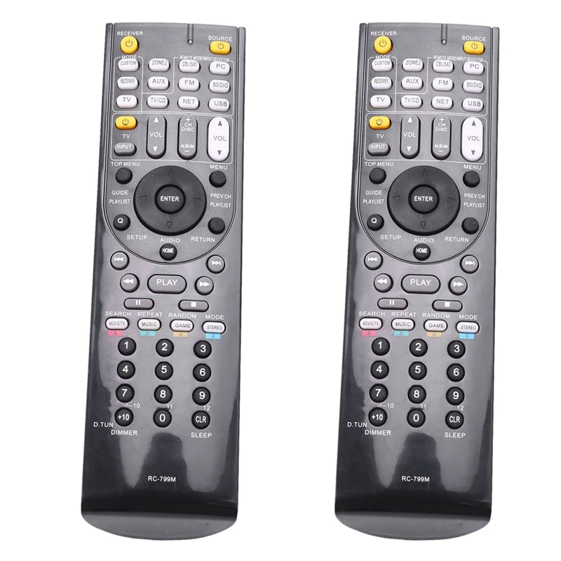 2X Remote Control RC-799M Replacement For ONKYO TX-NR616 TX-NR626 AV Receiver