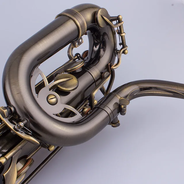 Wholesale Factory Supply Great Quality Antique Bronze Finish Baritone Saxophone for Orchestra and Marching Band