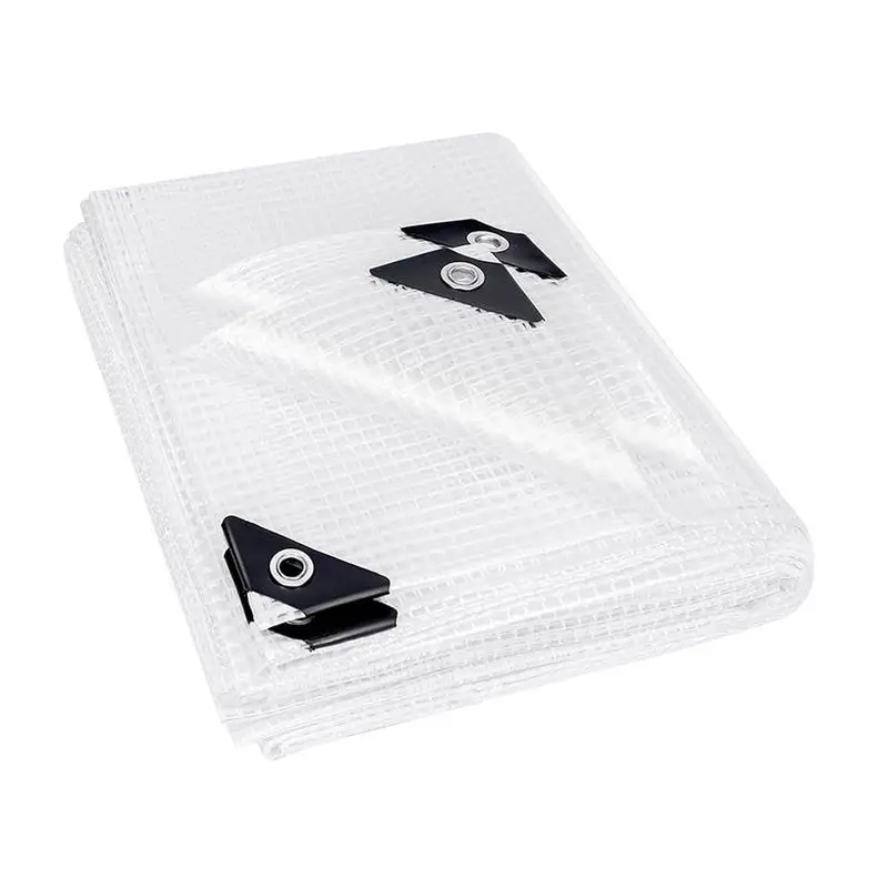 

A96K-прозрачный брезент для теплицы, сверхпрочный водонепроницаемый прозрачный брезент 6X8 футов с втулками, крышка для теплицы