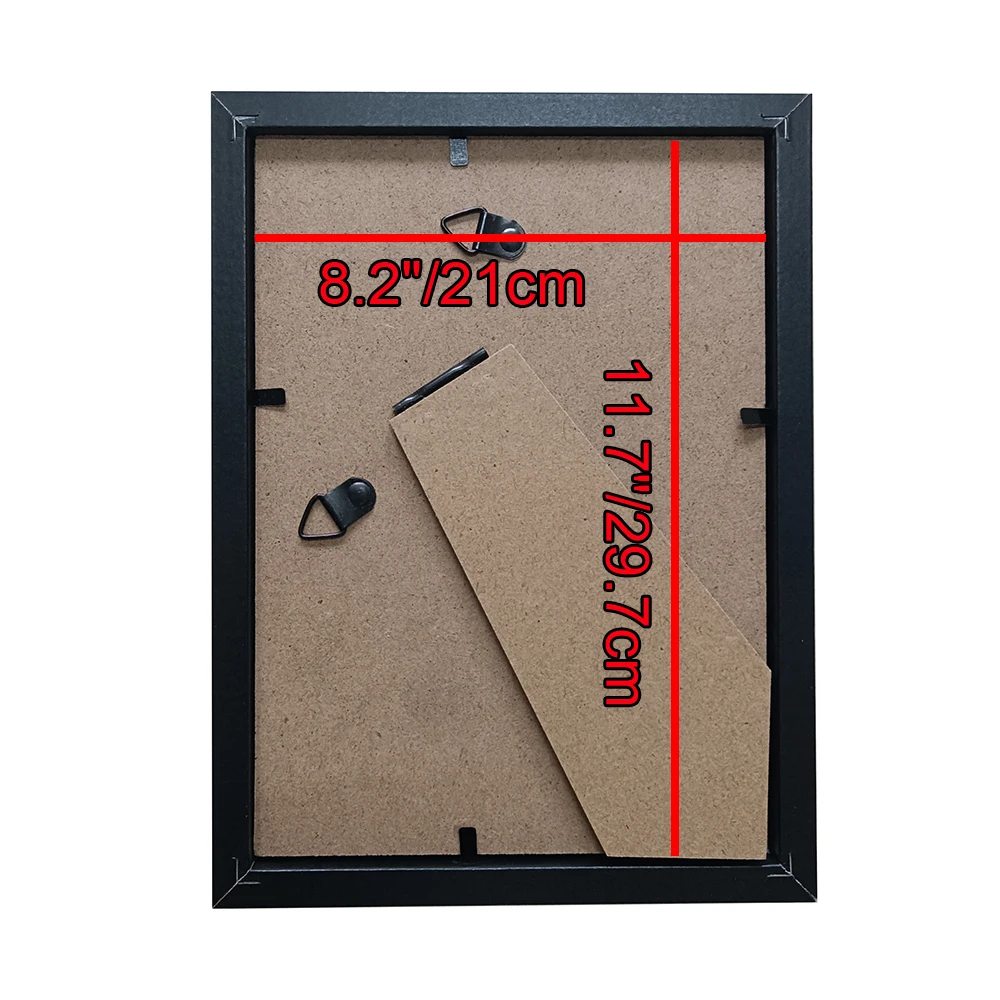 1PCS A4 8x12\'\' black wood Document frame 21x30CM Photo Frames Dual Purpose Put and Hang Certificate Frame Without Paper