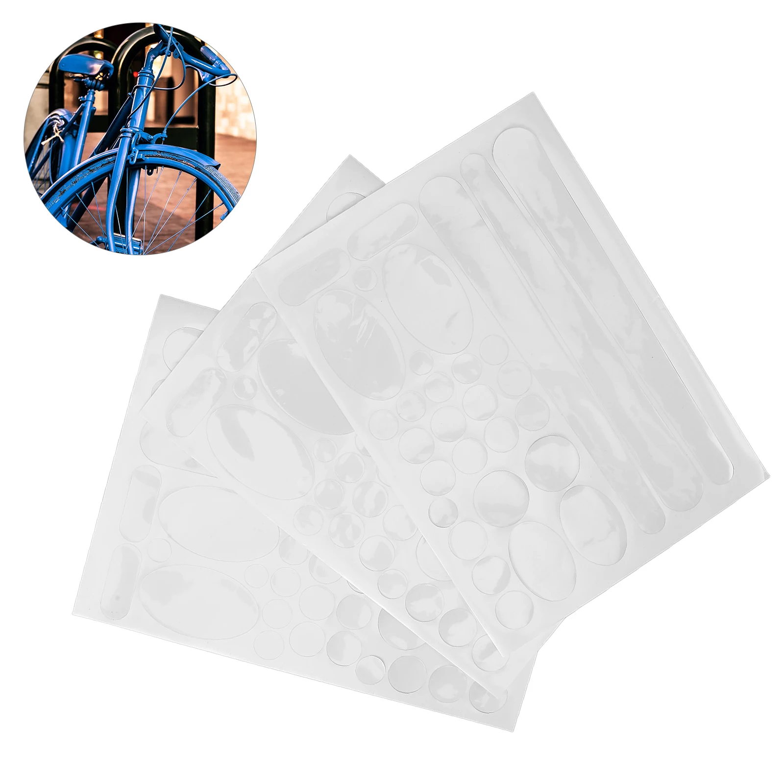 

3 Pcs Bike Frame Protector Stickers Adhesive Tape Chain Guard Durable Scratch Resistant Customizable handlebar