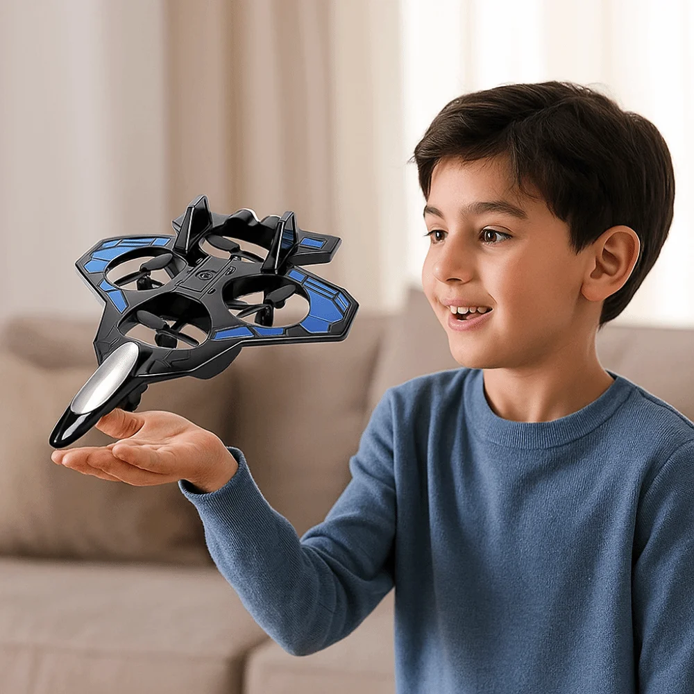 EPP-schuim Afstandsbediening Schuimvechter Zwaartekrachtdetectie 2.4G Stunt Vier motorhelikopter met licht Draagbare RC Hobby Jet Vliegtuig