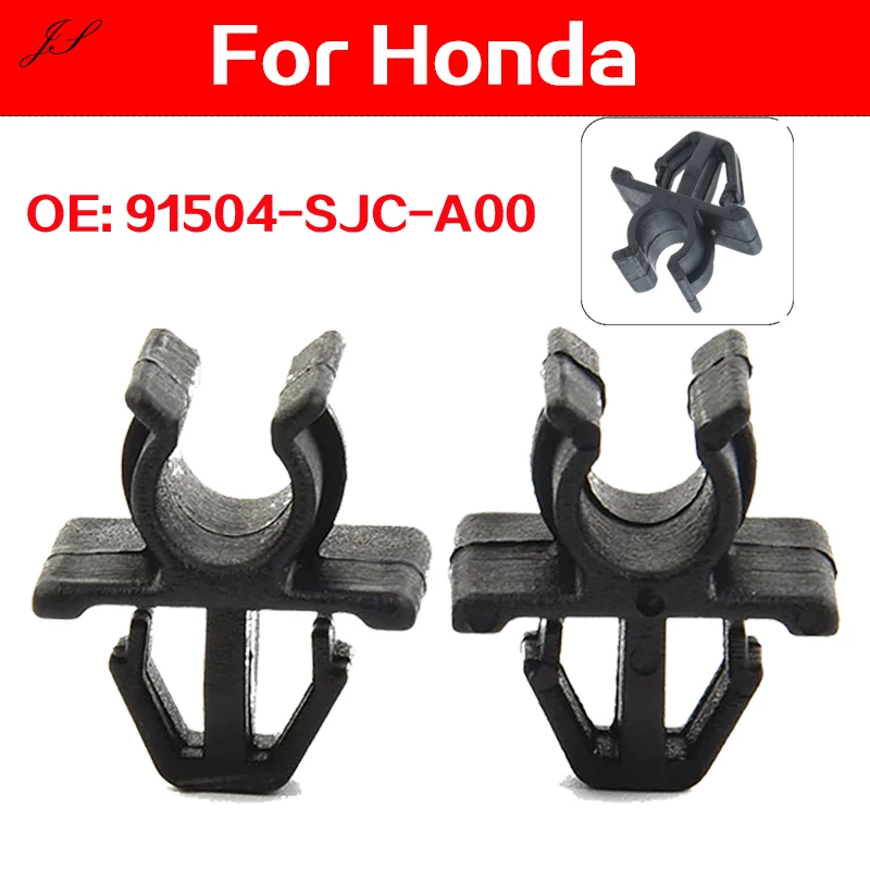 2pc Car Hood Prop Rod Clip Styling Clamp Hood Holder Front Cover Support Rod Clamp Car Part Clips 91504-SJC-A00 for Honda Nissan