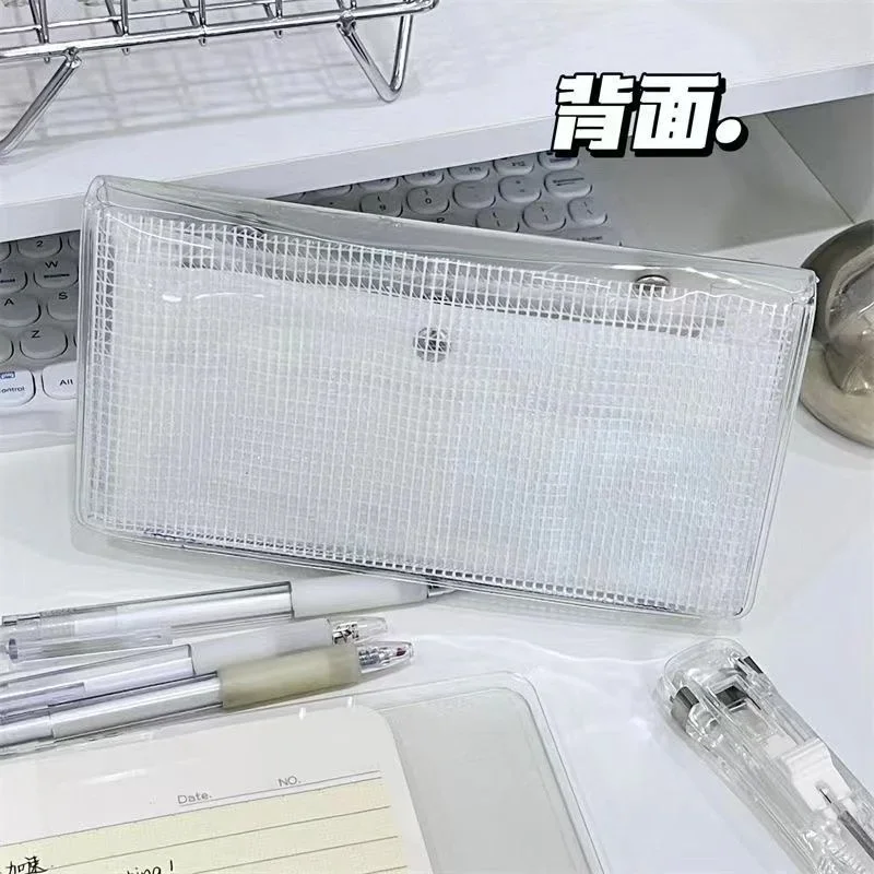 Snoopy Transparent Pencil Bag Large Capacity Children Stationery Storage Bags Students School Supplies Portable PVC Pensil Case