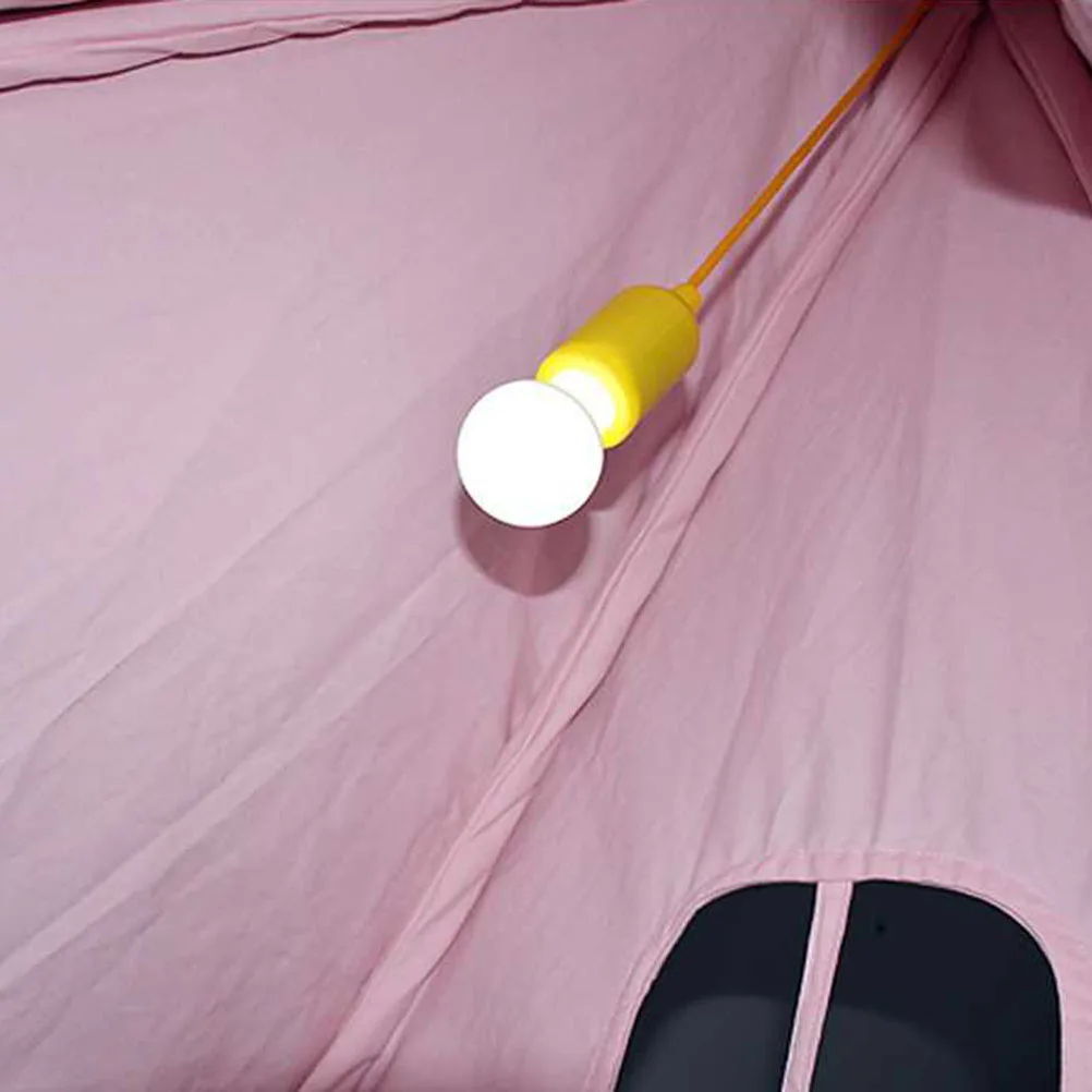 

6 Pcs Pull Cord Light Hanging Bulb Camping Led Pull Cord Light Lantern 102cm Durable 4 Colors Operated Portable