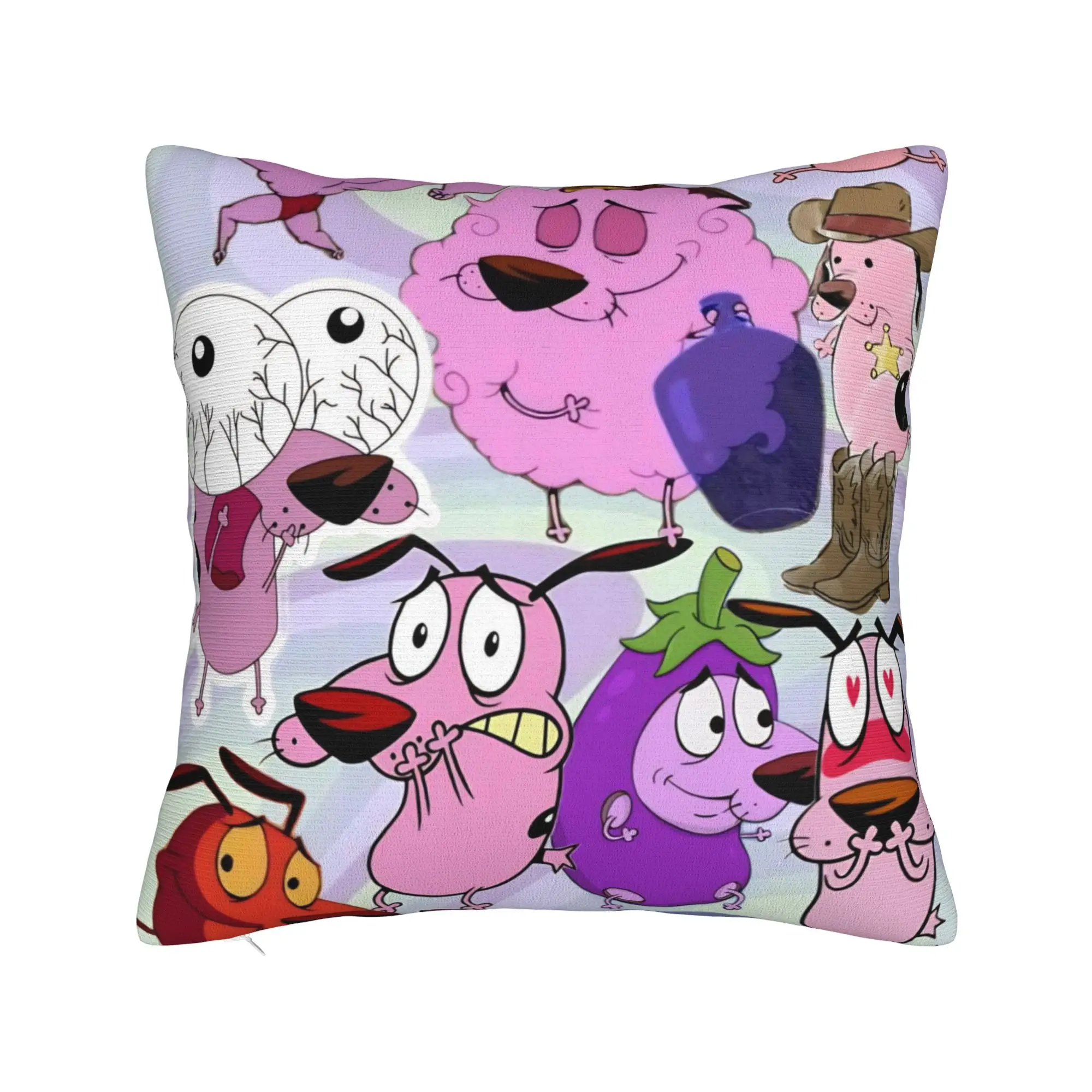 Courage the Cowardly Dog-D Pillowcase Merchandise Soft Cushion Cover Decorations  Pillow Case Cover Home Multi Size