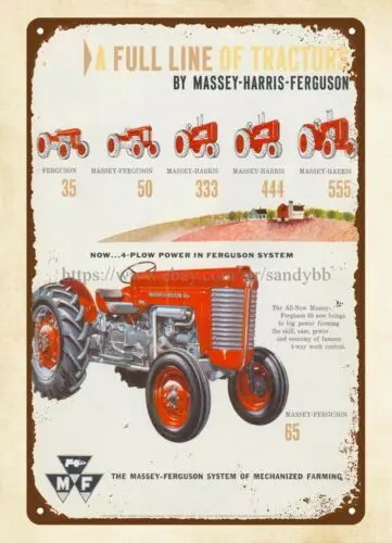 good bedroom designs 1958 Massey-Harris-Ferguson Tractors metal tin sign