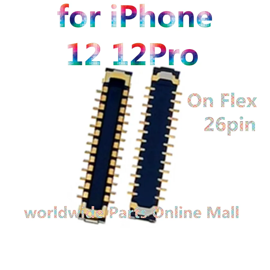 

10pcs-100pcs for iPhone 12 12pro rear camera base short motherboard cable connection buckle connector 26pins