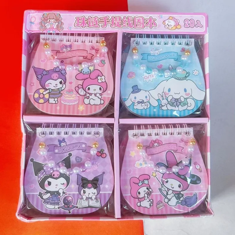 20pcs-lot-sanrio-kuromi-melody-cinnamoroll-coil-notebook-cute-portable-note-book-diary-planner-stationery-school-supplies