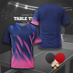 Table Tennis Badminton Indoor Sports Quick Dry Loose Comfortable Daily Casual Short-Sleeved Men's And Women T-shirt Summer Tops