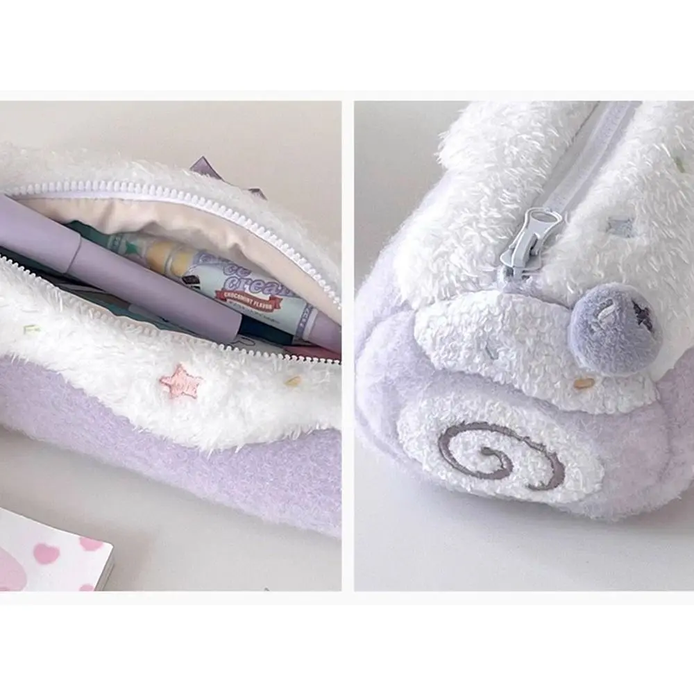 INS Pen Bag Large Capacity Blueberries/Strawberries/Cherries Pencil Case Swiss Roll Stationery Pouch Students