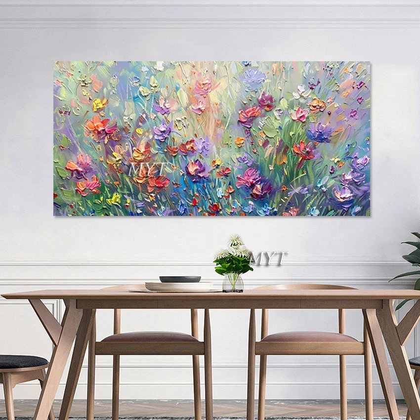 

Beautiful Flowers Art Mural Natural Scenery Painting Modern European Style Floral Wall Abstract Unframed Cheap Canvas Picture