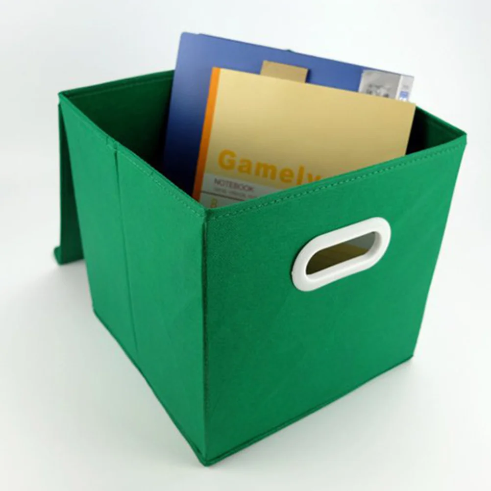 

Cloth Storage Bin Green Non-Woven Folding Organizer For Laundry Clothing Crafts Storage Boxes Bins