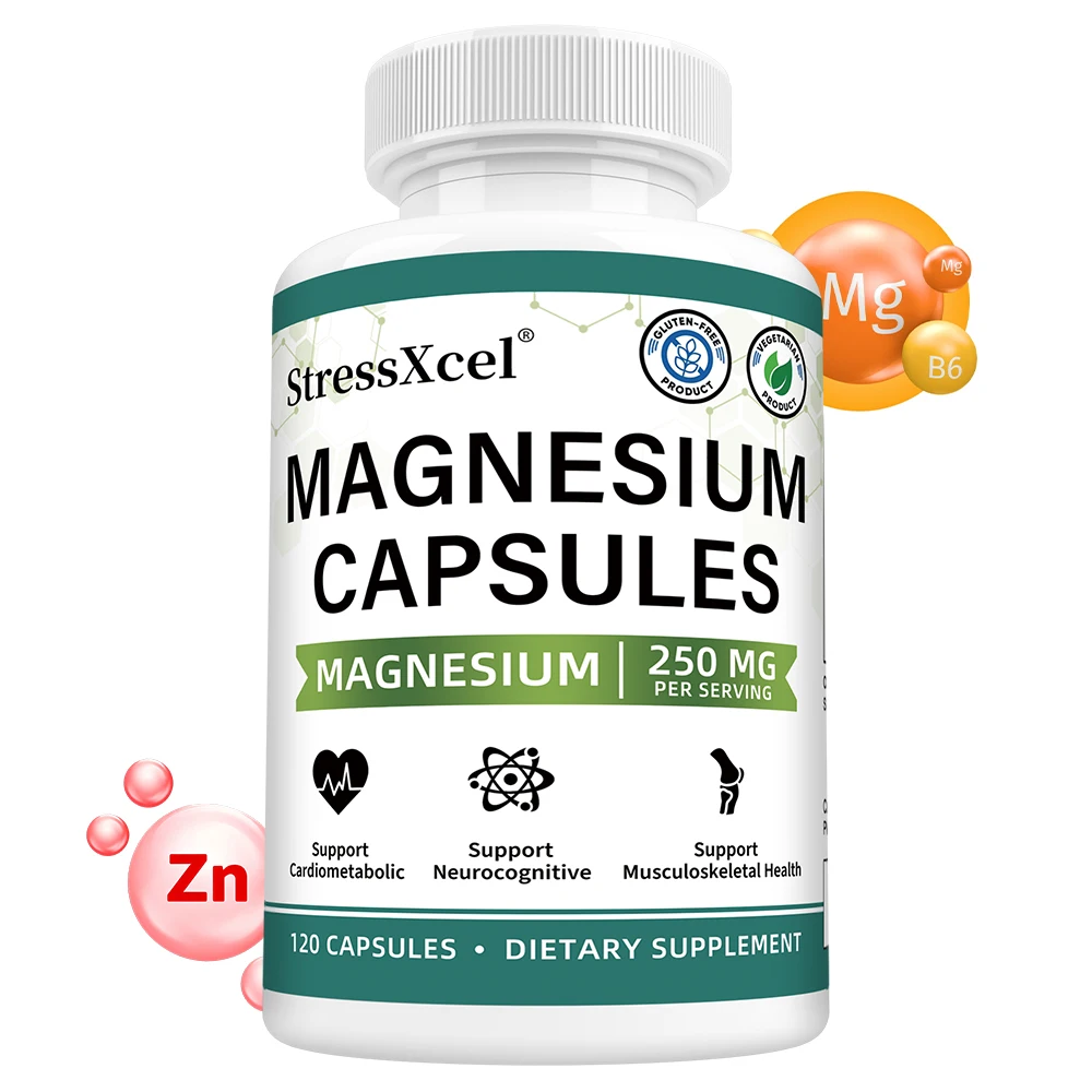 

High Absorption Magnesium Glycinate 250 Mg for Supporting Muscle Relaxation and Bone, Heart & Nerve Health-Non-GMO, Gluten-Free