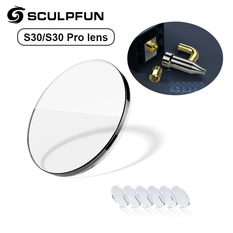 

SCULPFUN S30/S30 Pro Laser Len 6PCS Standard Lens Reinforced Surface Anti-oil and Anti-smoke High Transparent Easy to Install