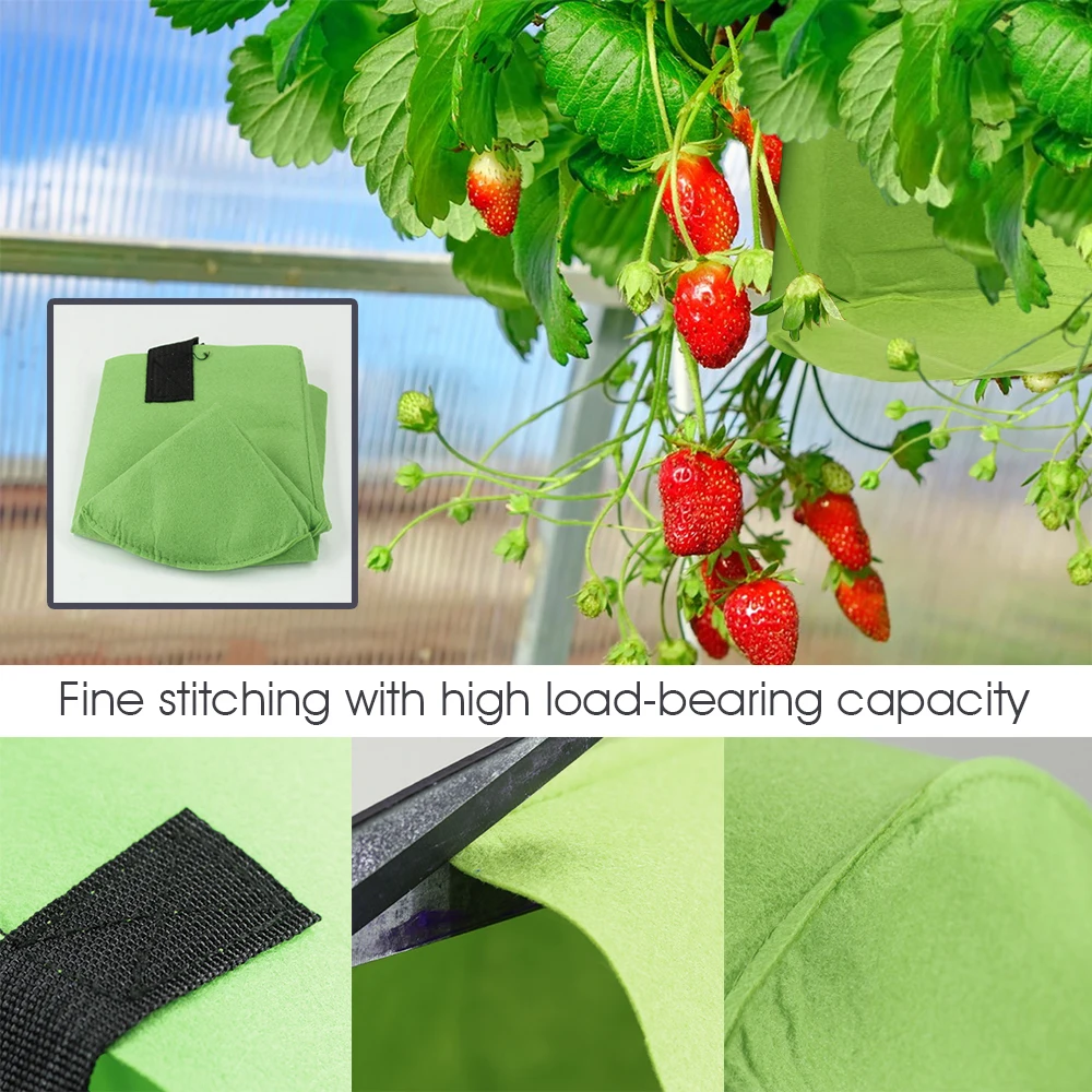 ถุงใส่ Grow สำหรับปลูกผักพร้อม - Plant Nursery Grow Bags Fabric 5 Gallon บทวิจารณ์และราคา
