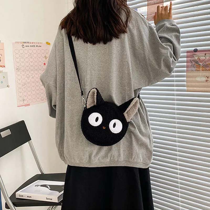 New Cute Cat Plush Women\'s Crossbody Bag Chain Handbag Mini Shoulder Messenger Bag Female Animal Pattern Purse Fashion Pouch