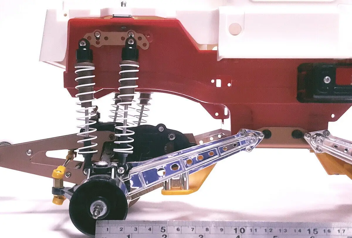 لوحة تثبيت الصدمات الخلفية الأمامية من الألومنيوم لقطع غيار شاحنات Tamiya Clod buster Bullhead 1/10 RC