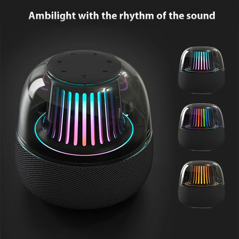 

12 Вт 5,3 Bluetooth Мини-сабвуфер 2*1,5-дюймовые драйверы Аудио 4000 мАч Аккумуляторные колонки 7 часов воспроизведения RGB-подсветки для ПК ТВ Домашняя вечеринка