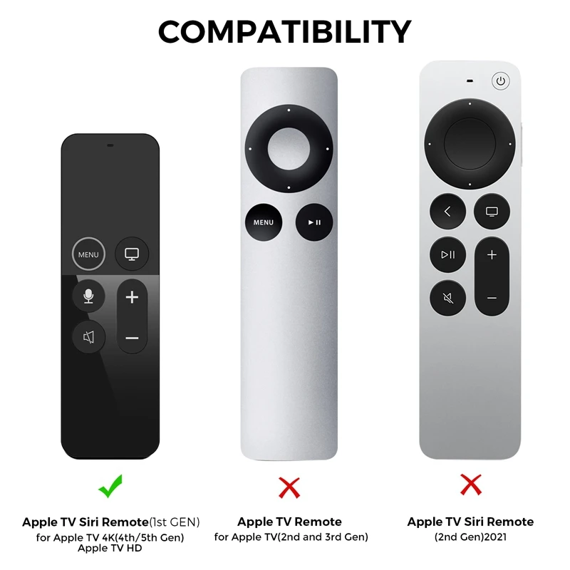 For 2017 Apple TV HD/4K Siri Remote TV Siri Remote 1St Gen Case With For Airtag Holder Anti Slip Silicone Cover