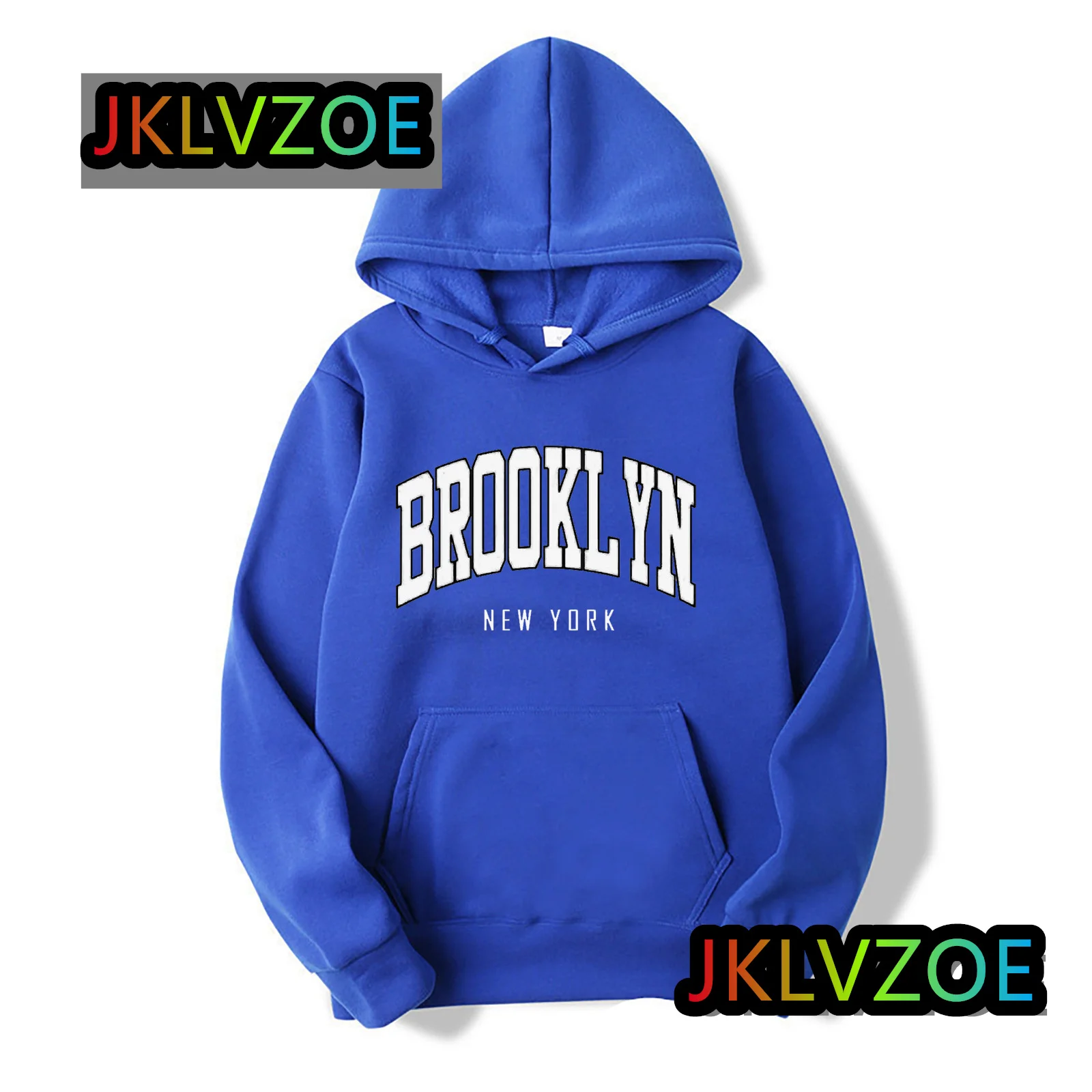 Brooklyn New York Printing Men Hoody Autumn Winter Loose Casual Sweatshirt Fashion Fleece Basic Hoodie Streetwear Men Clothing