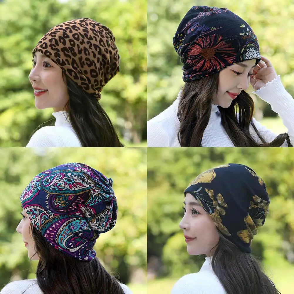 Winter Women Hat Warm Beanie Hats Cap Turban Tube Bandana Neck Face Headband Scarf Warmer Headwear Kerchief Collar Outdoor P1R1